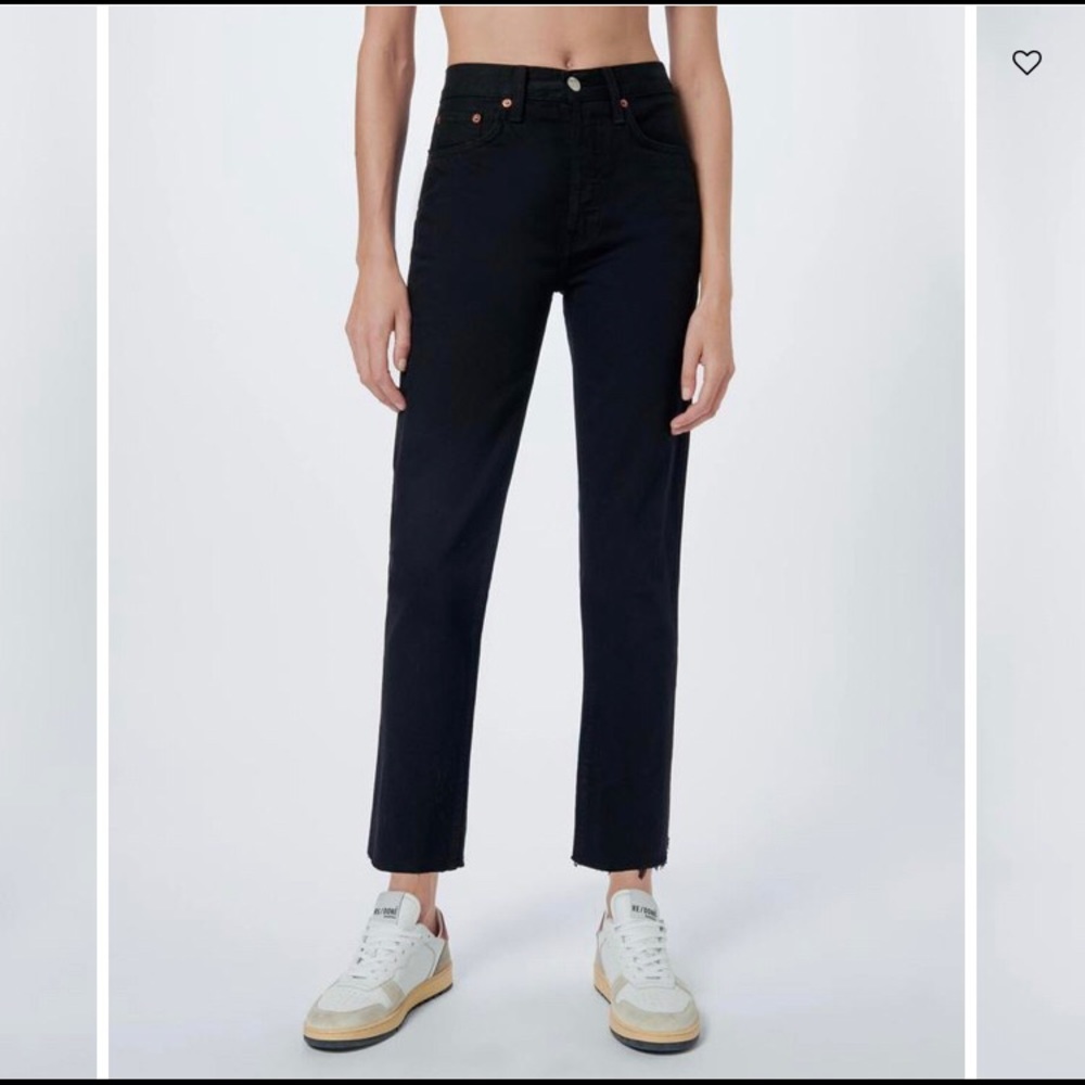 Re/Done High Rise Stove Pipe Jeans
